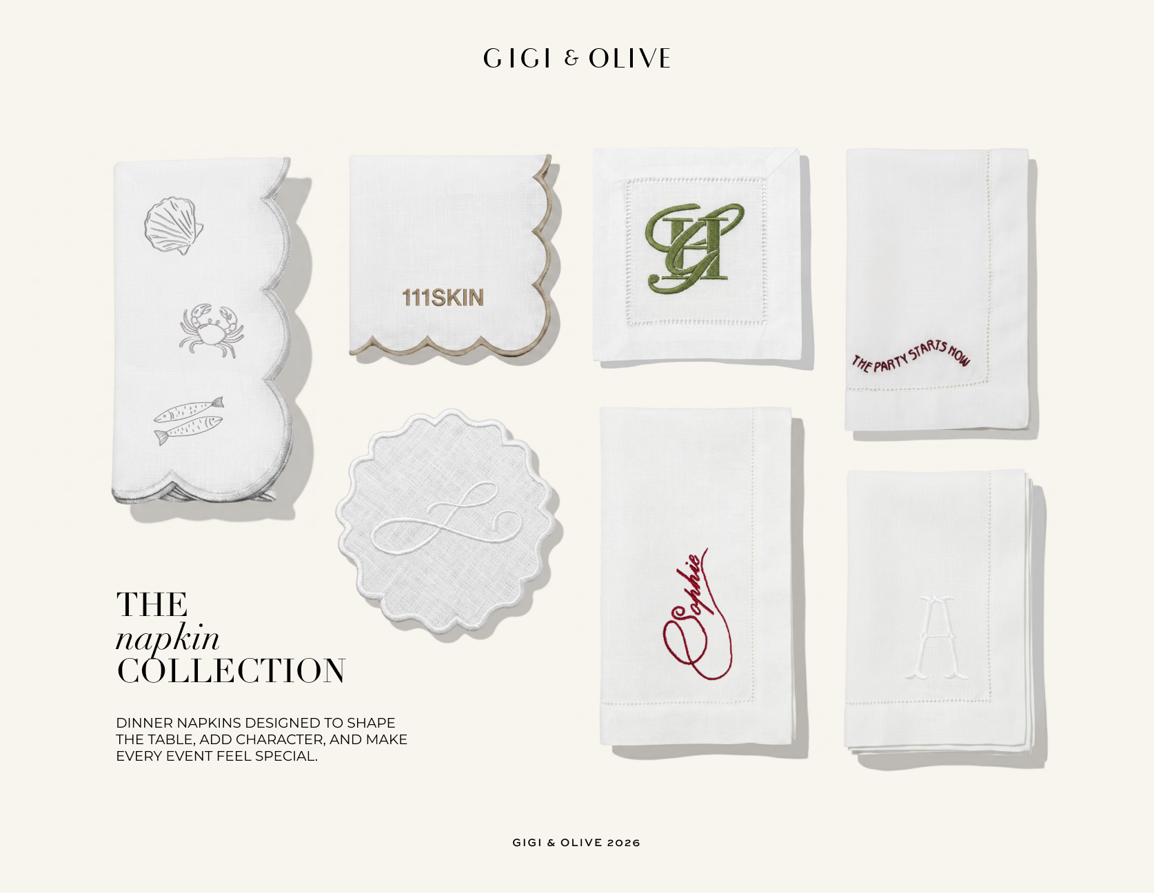 The Detail That Changes A Table. Introducing Our New Napkin Collection.