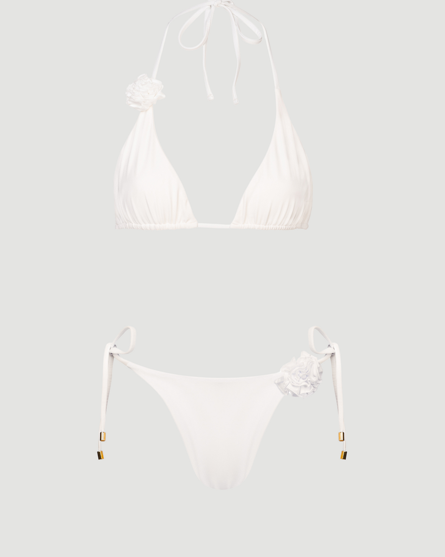 St Vincent Bottom with Rose - Bridal White