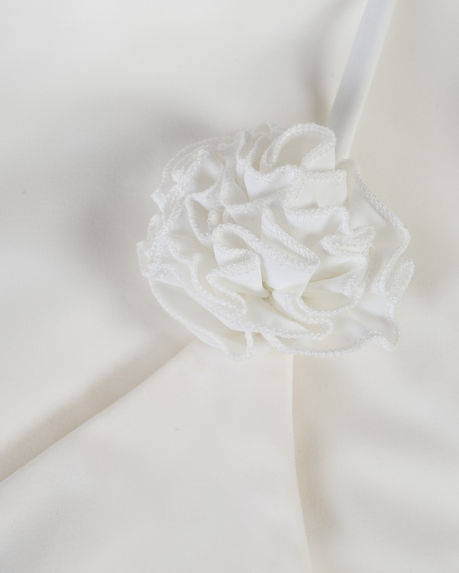 St Vincent Bottom with Rose - Bridal White