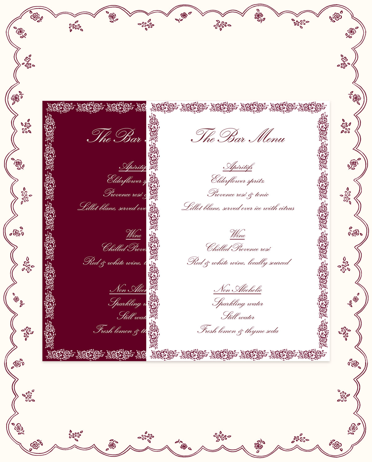 Lace & Vintage Bar Signage Digital Download