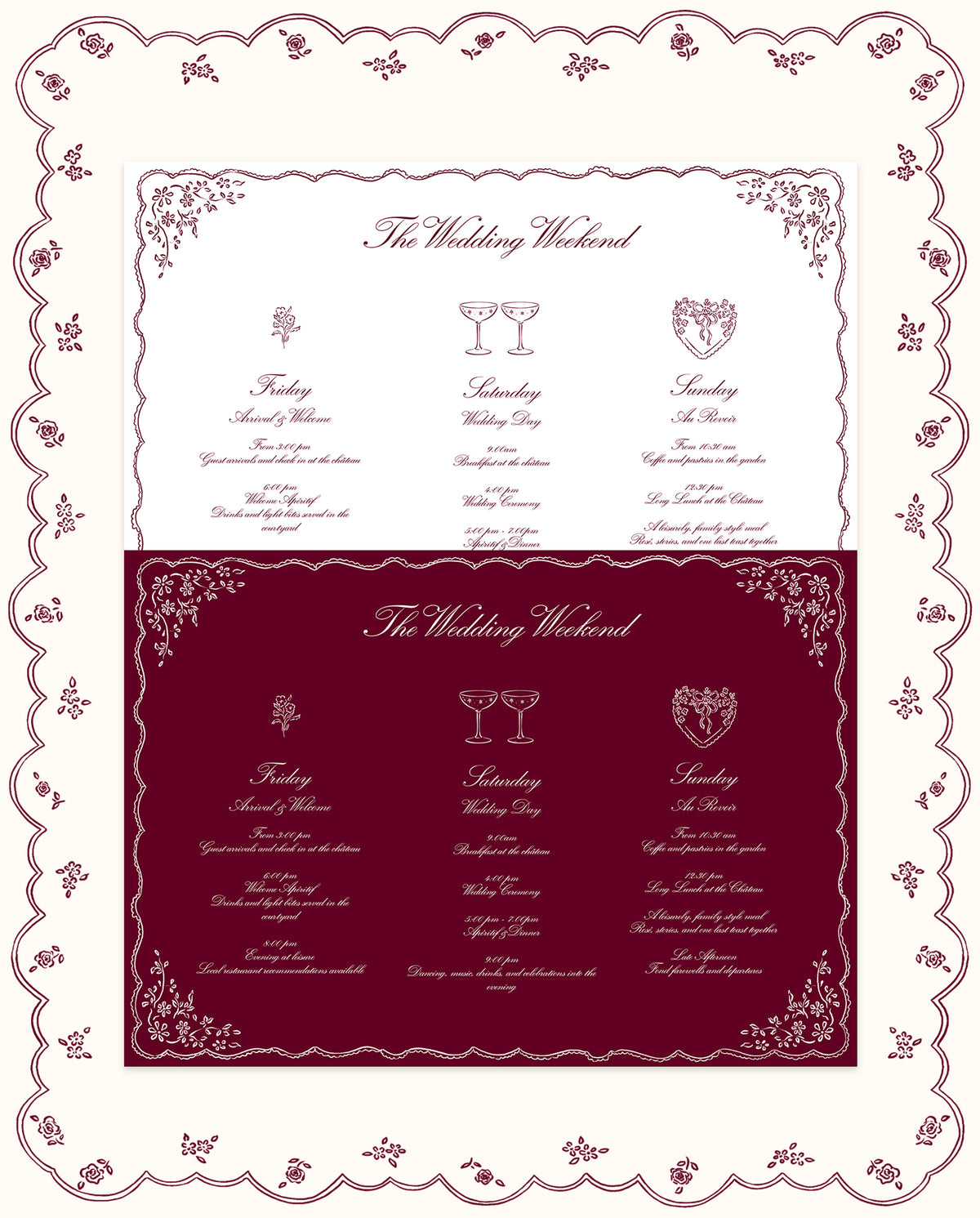 Lace & Vintage Itinerary Digital Download