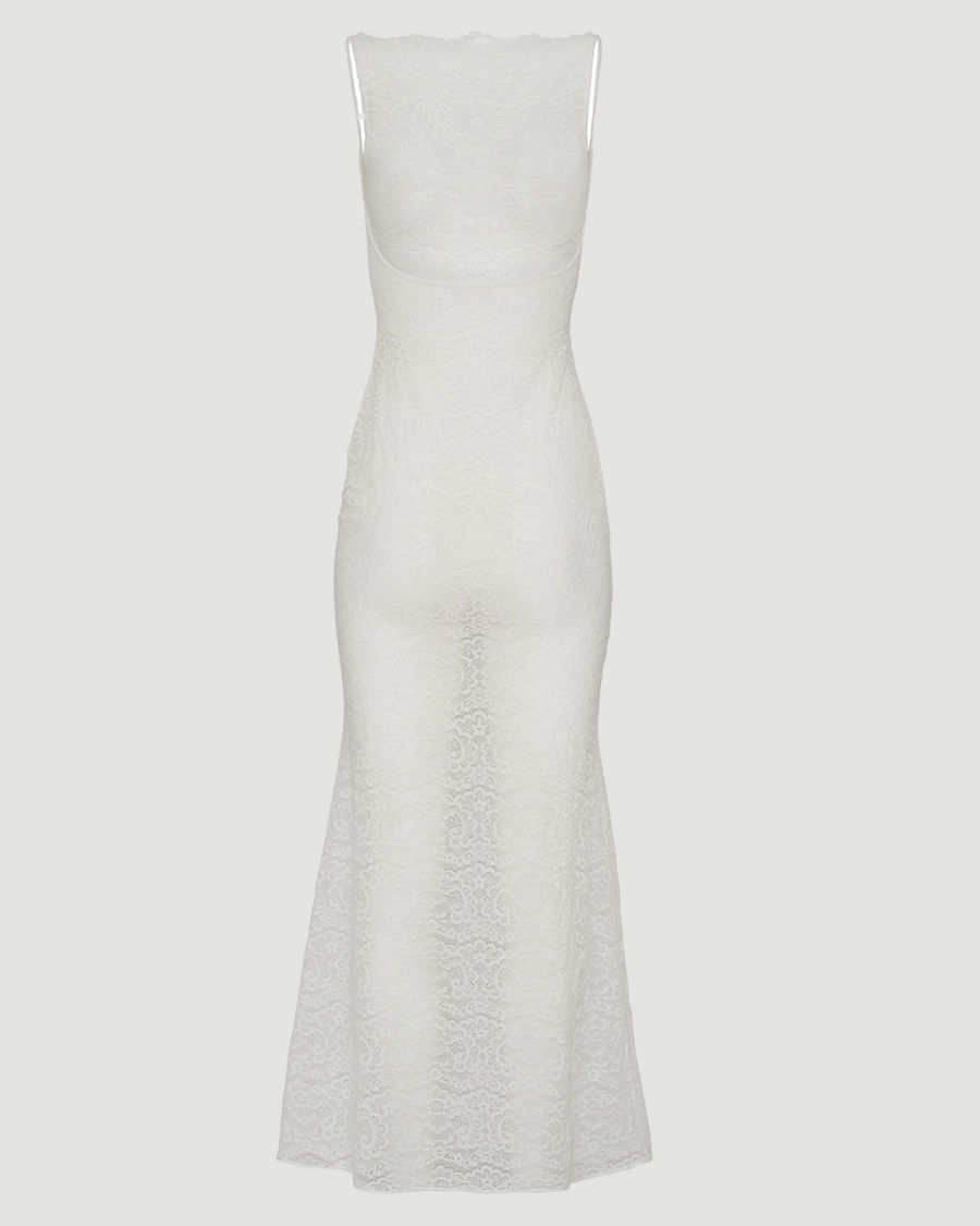 Vienna Lace Dress - Bridal White