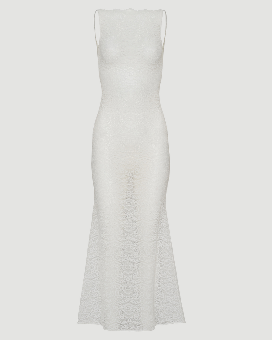 Vienna Lace Dress - Bridal White
