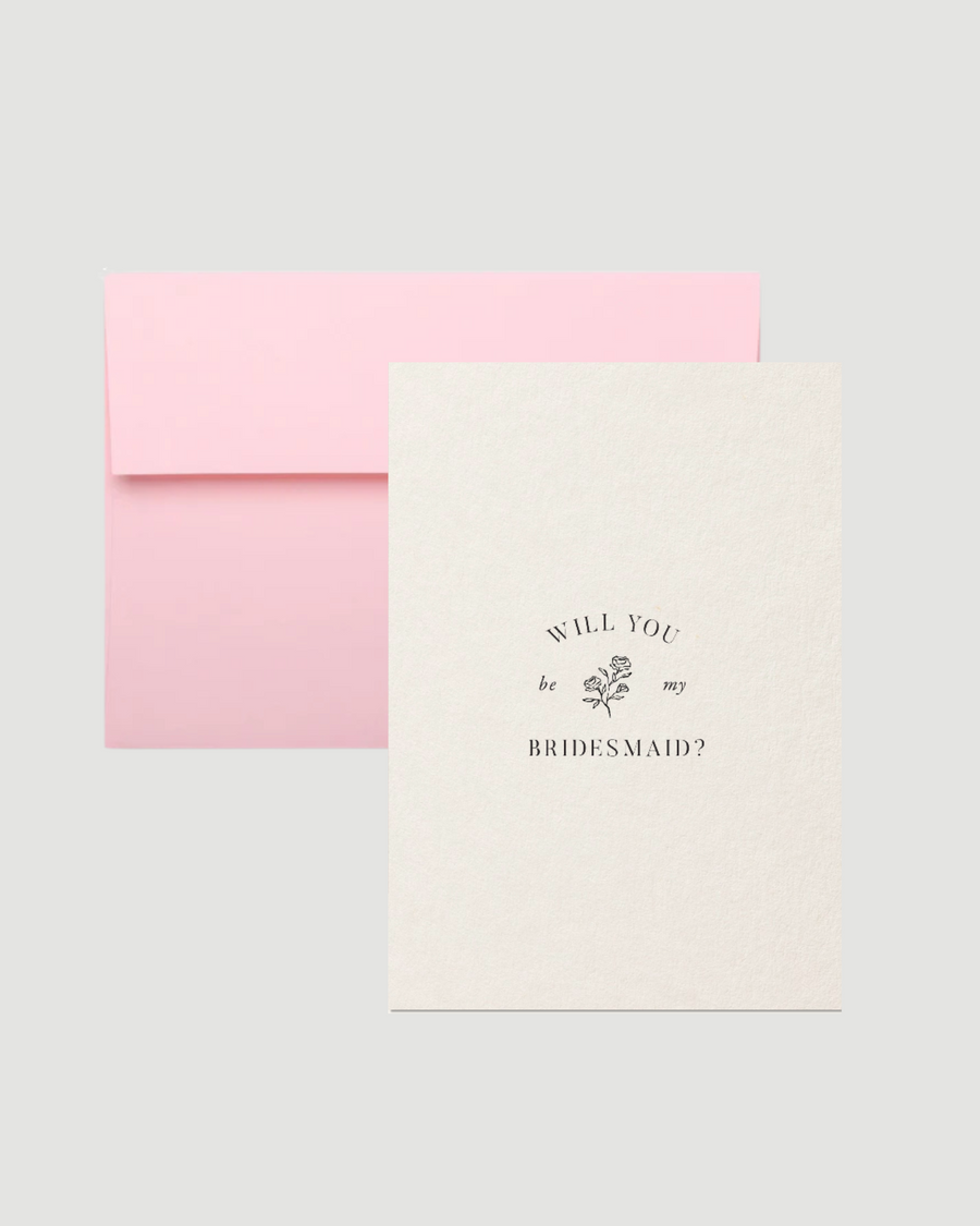 Will You Be My Bridesmaid Card Portrait Illustration