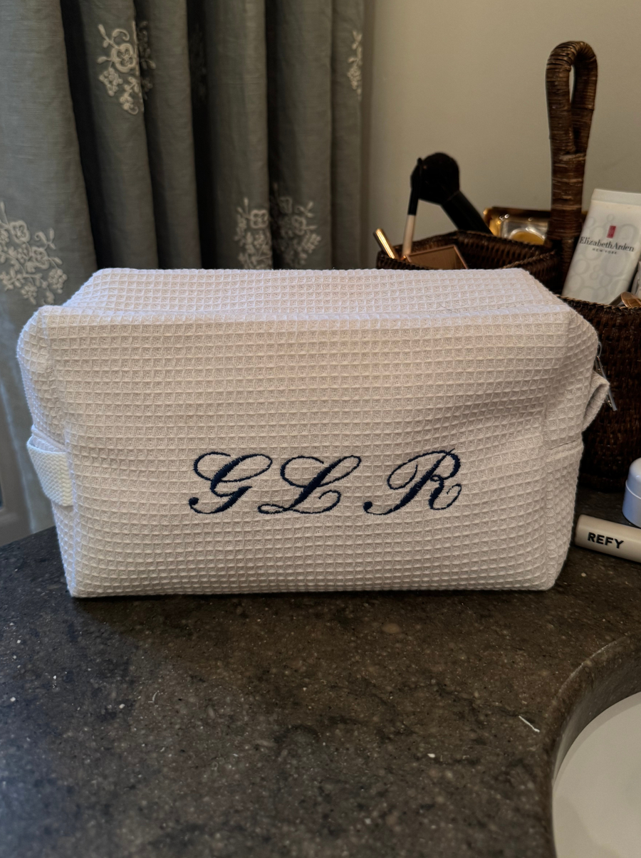 Personalised Waffle Pouch - White