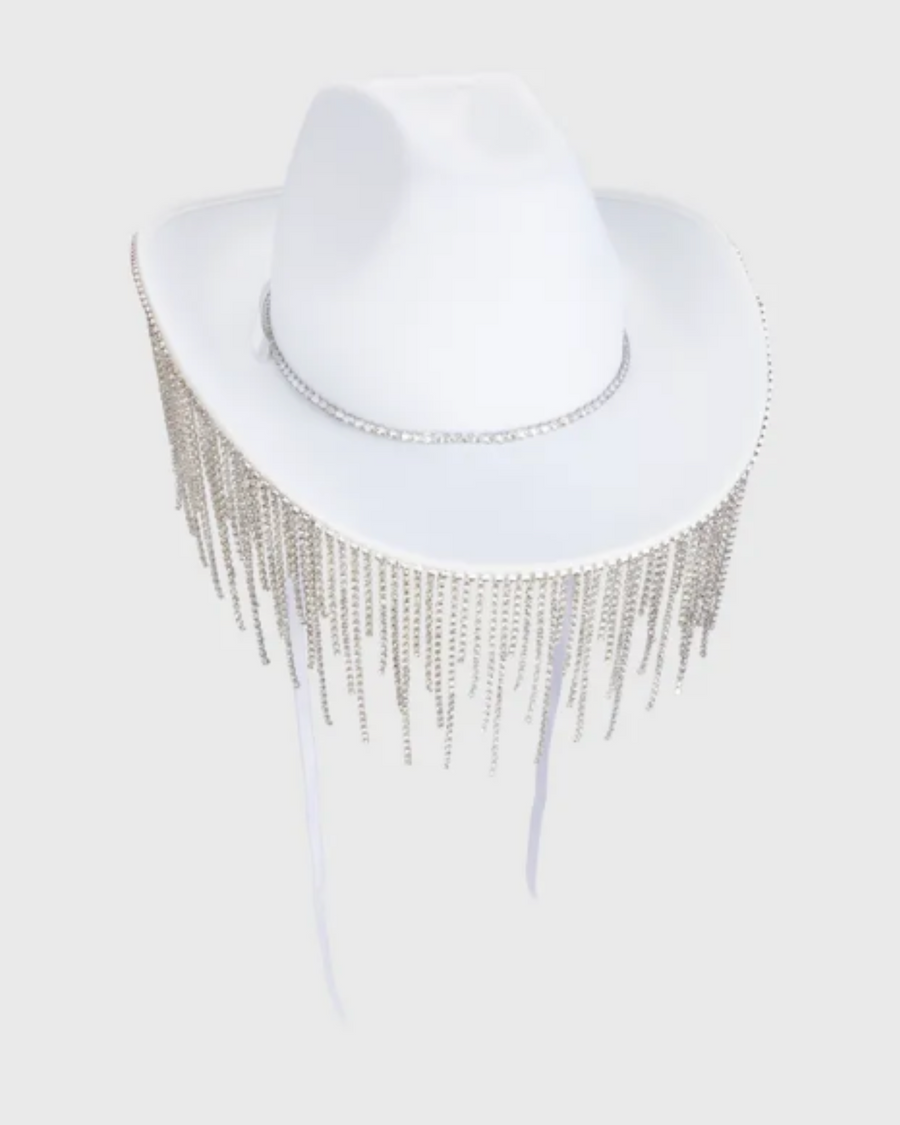 Diamanté Fringe Cowgirl Hat