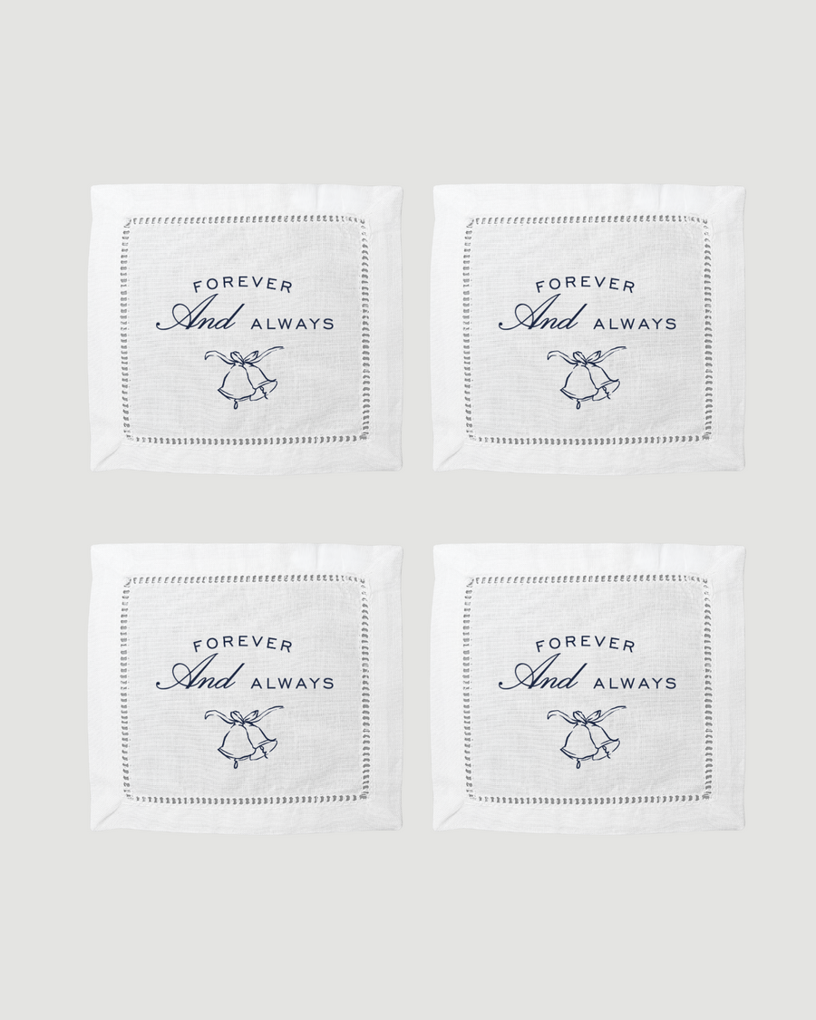 Classic Bride cocktail napkins (Set of 4)