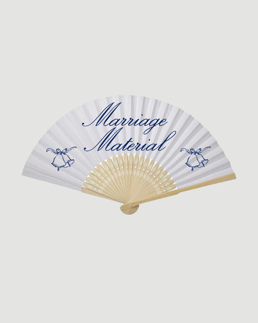 Marriage Material Paper Fan (Pack of 4)