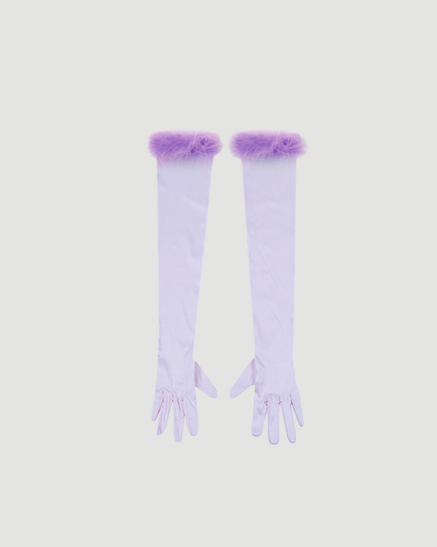 Lilac Feather Gloves