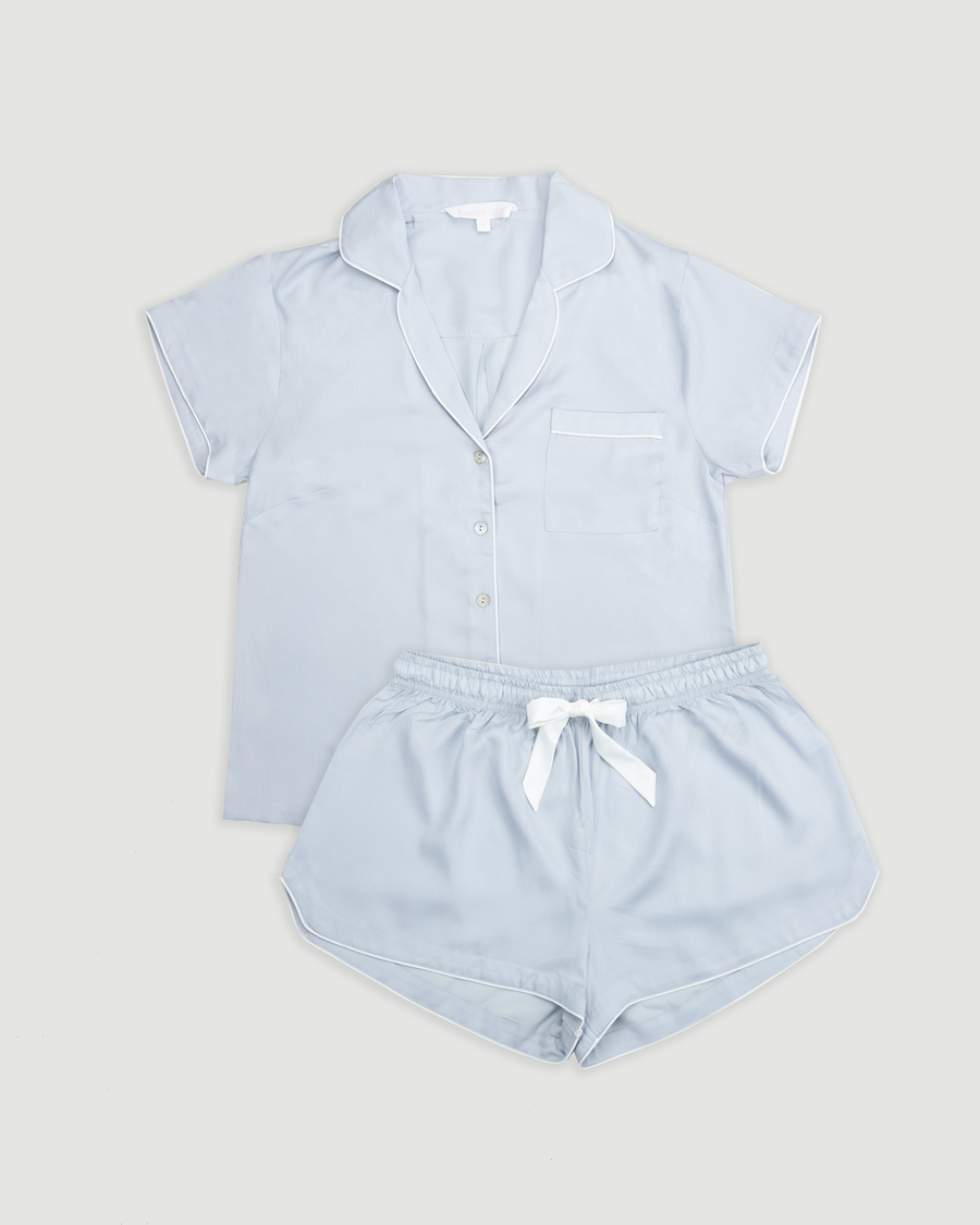 Eggshell Blue Eva Short Tencel PJs