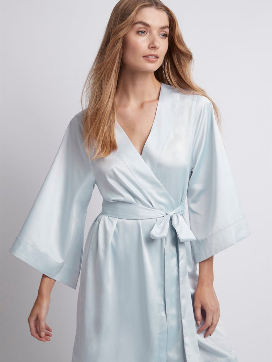 Eggshell Blue Jasmine Robe