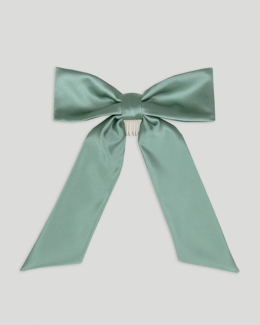 Peridot Green Silk Bow