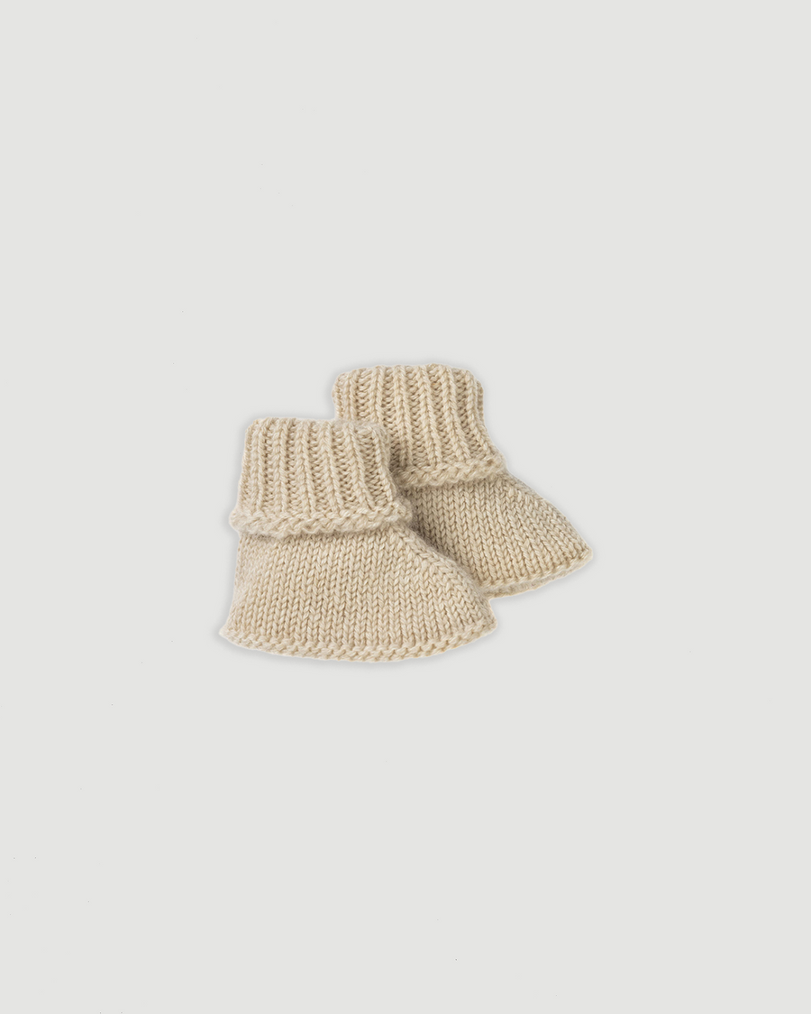Cashmere Baby Bootees in Cream
