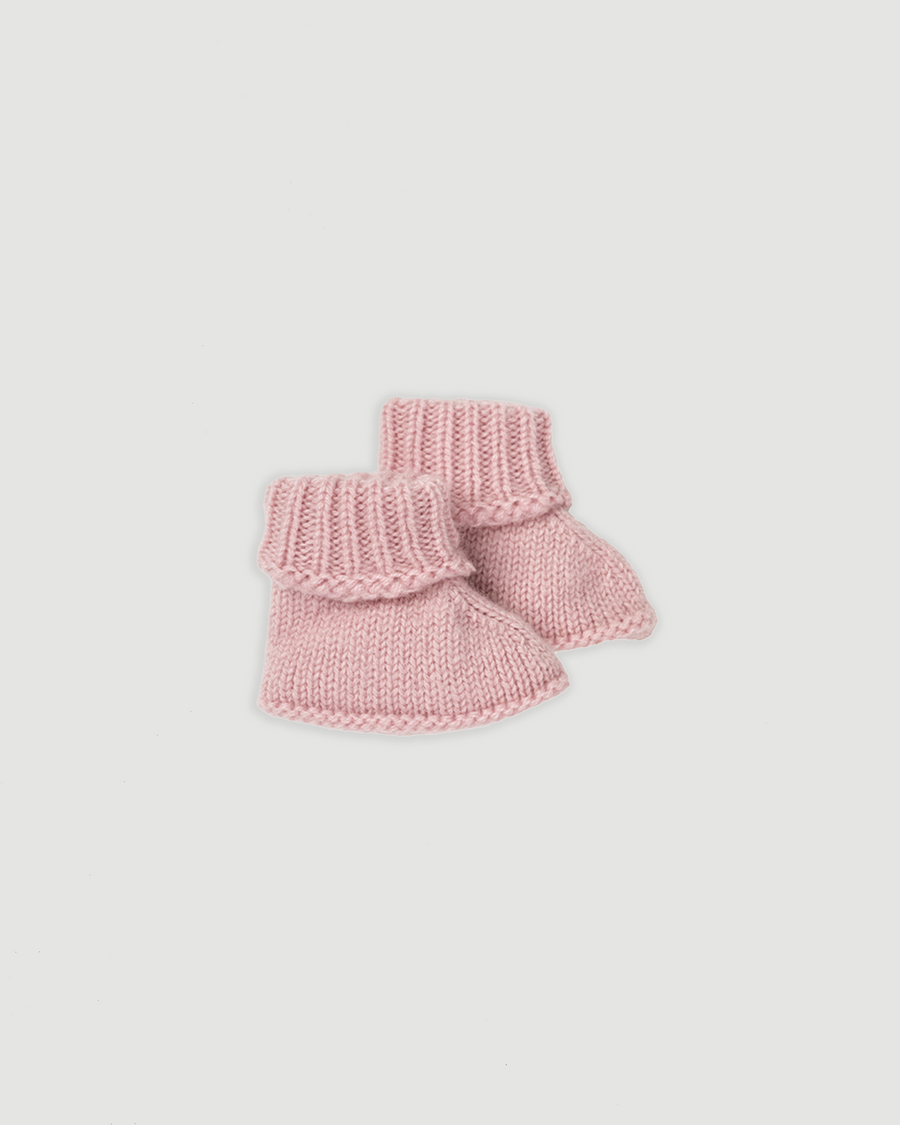 Cashmere Baby Bootees in Pink