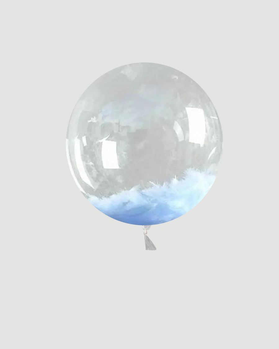 Blue Feather Orb Balloon