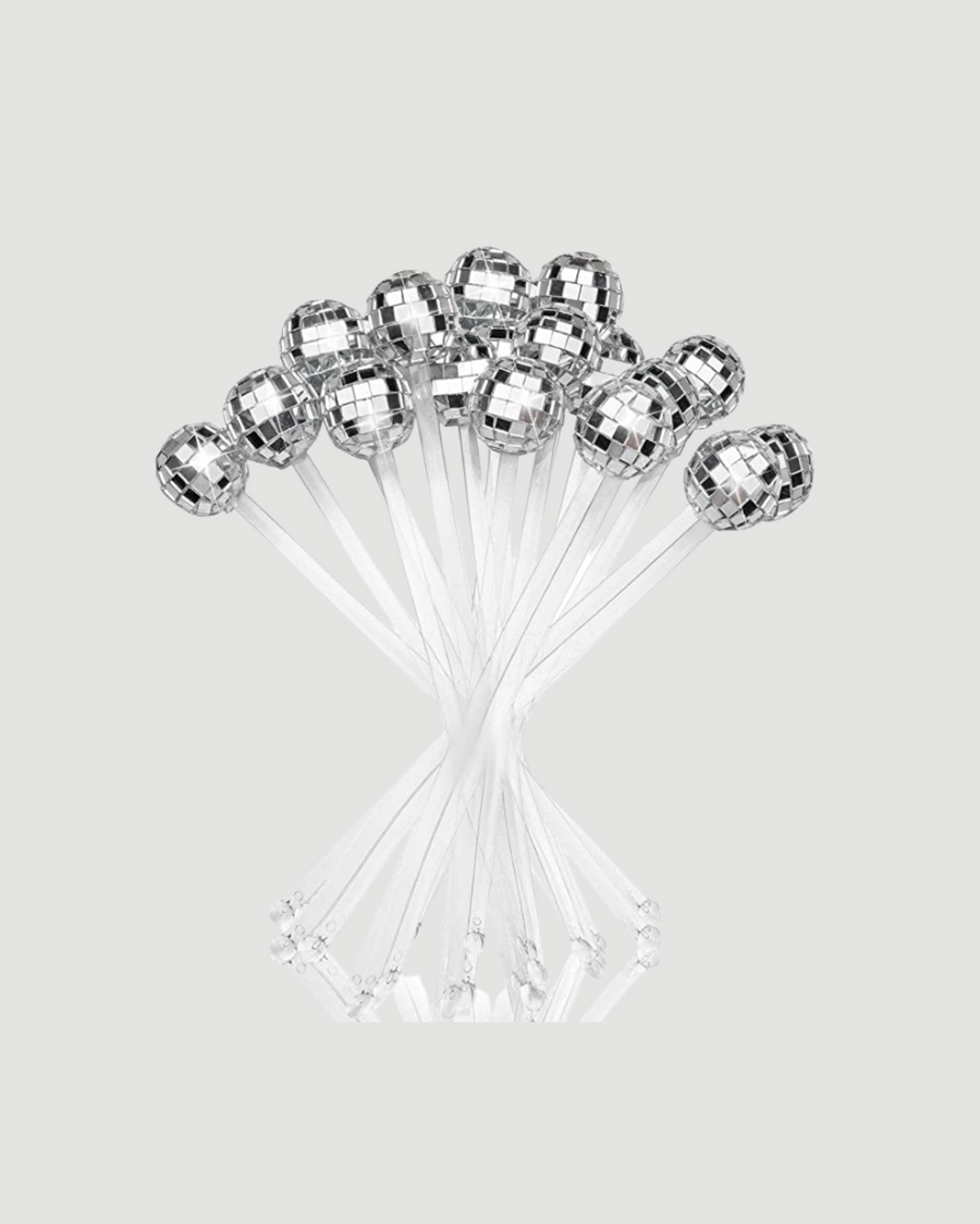 Disco Ball Cocktail Stirrers (pack of 16)