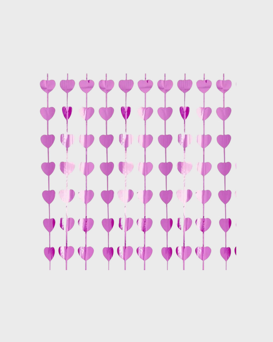 Love Heart Foil Curtains