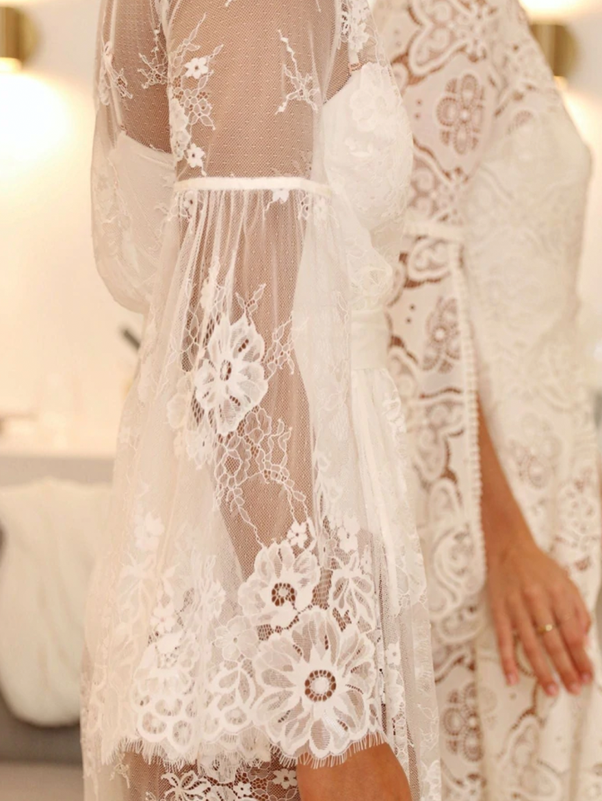 Lace 2025 bridal robe