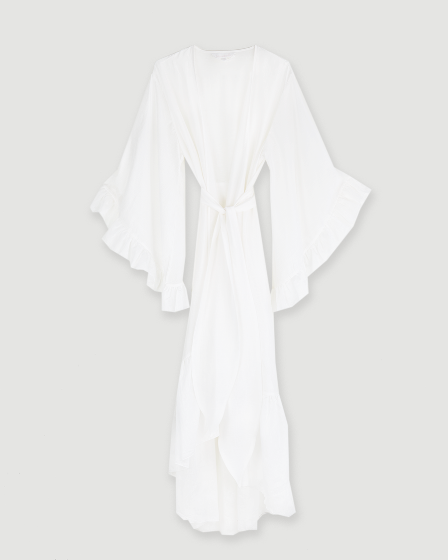 White Gaylene Bridal Robe