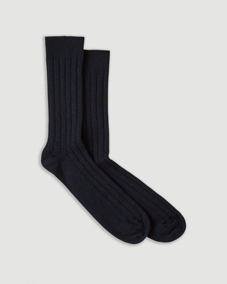 Men's Cashmere Socks, Charcoal