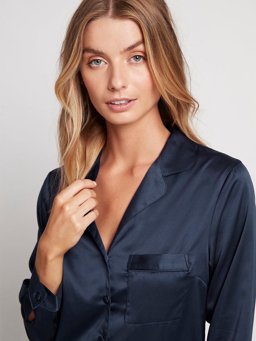 Sample Sale Navy TONI LONG SLEEVE & LONG PJ SET