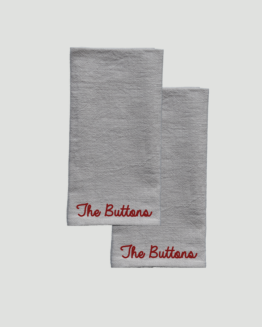 Personalised Linen Napkins in Oat (set of 2)
