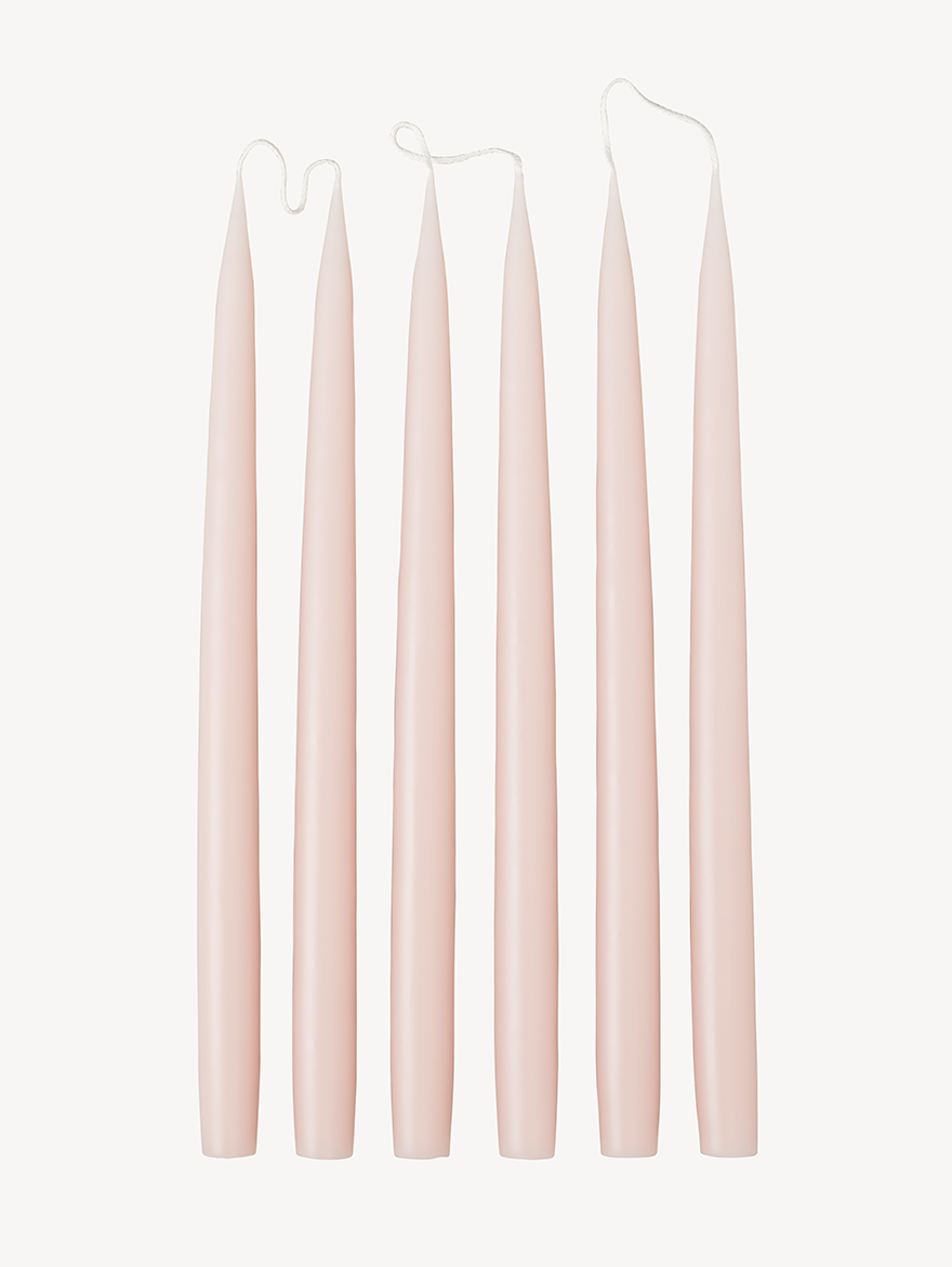 Powder Pink Candles (set of 6)
