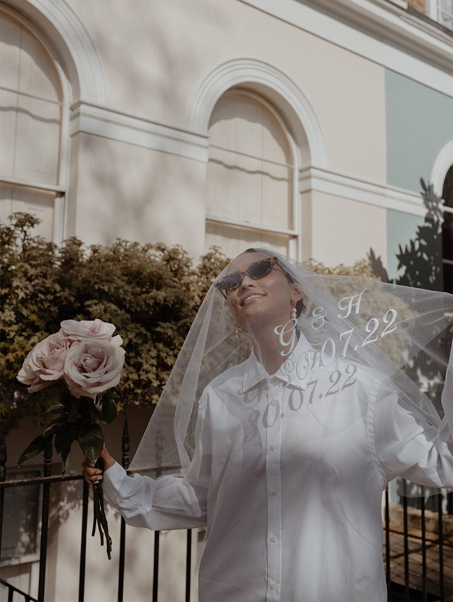 Embroidered Midi Veil