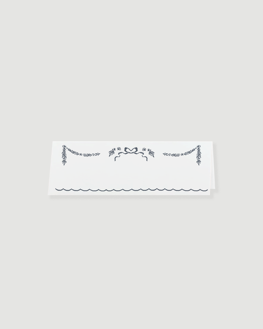 Navy Bow Place Cards