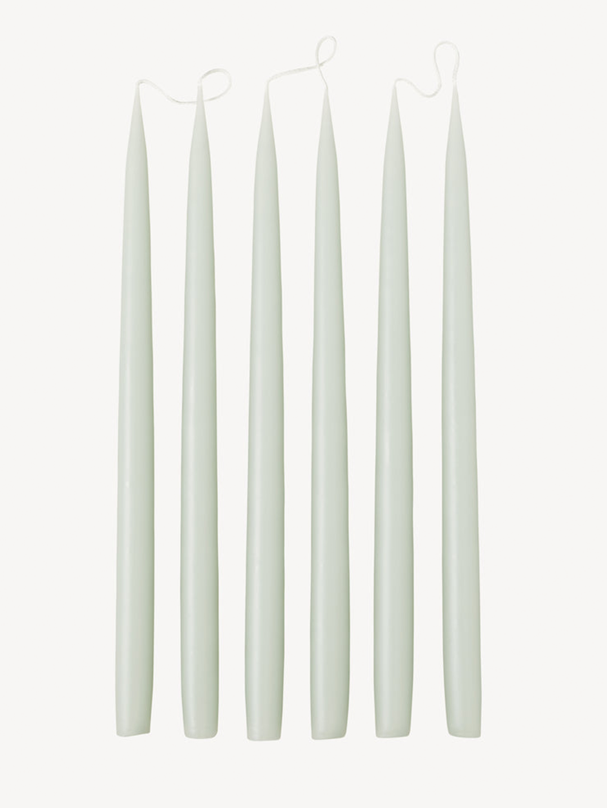 Pale Green Candles (set of 6)