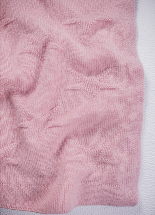 Cashmere Baby Blanket in Pink