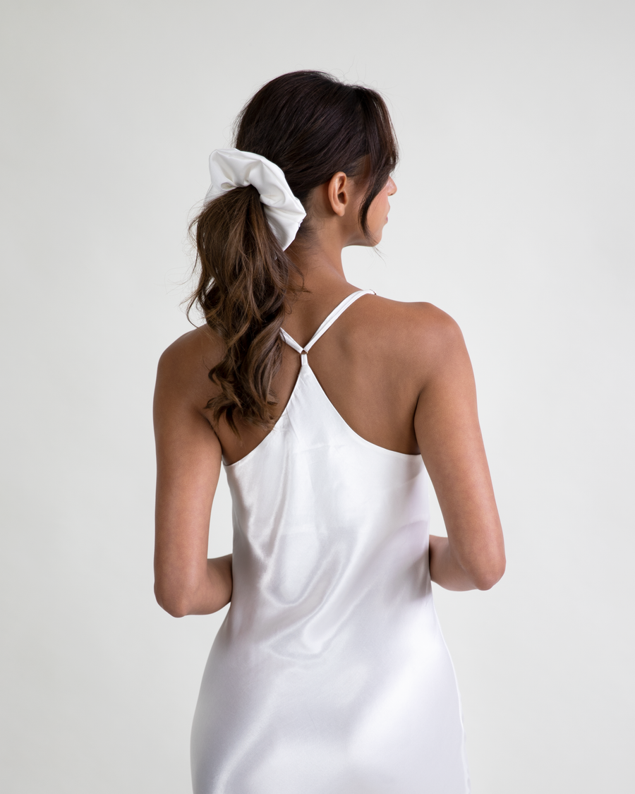 Classic White Scrunchie