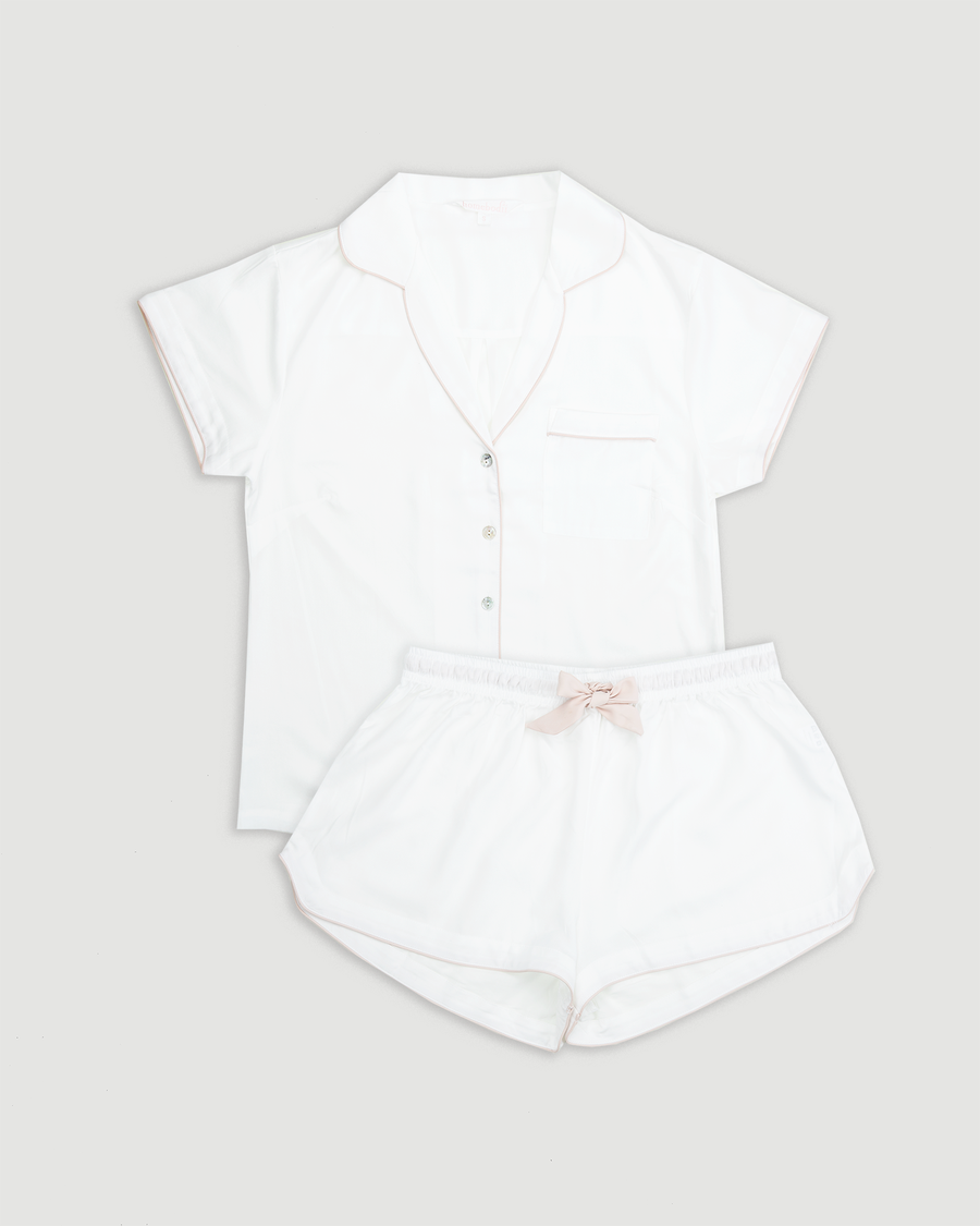 White Eva Short Tencel PJs